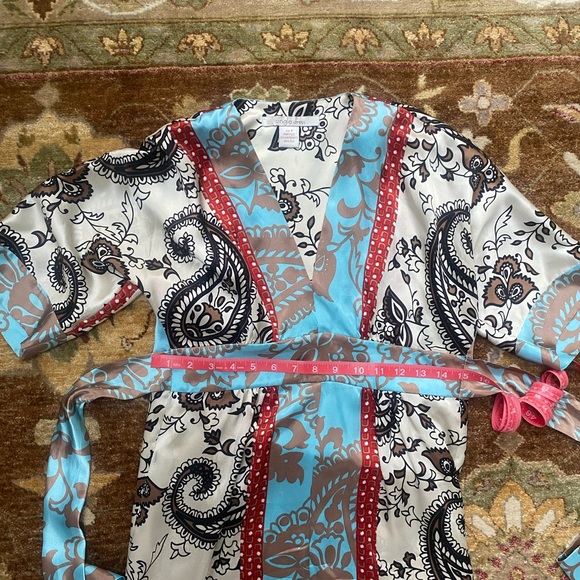 Y2K 100% Silk Paisley Mini Dress - Picture 7 of 7